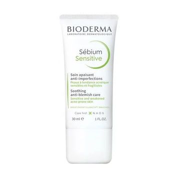 Bioderma S&eacute;bium Sensitive Soothing Anti-Blemish Care &mdash; успокаивающий крем для чувствительной проблемной кожи, 30ml 5870 фото